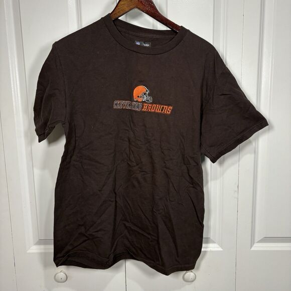 Cleveland Browns T-Shirt Sz M NFL Team Apparel Brown Logo Tee Football Fanwear - Picture 1 of 7
